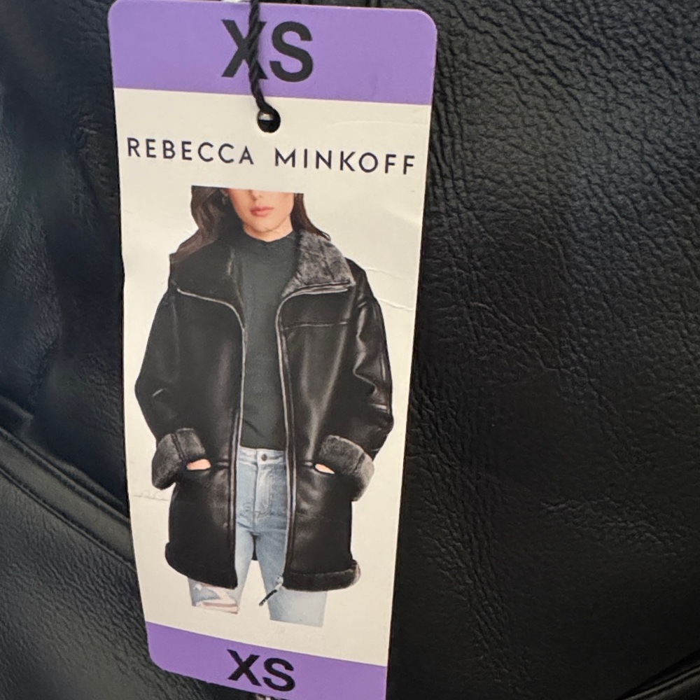 Rebecca Minkoff Black Leather Coat - Picture 7 of 7
